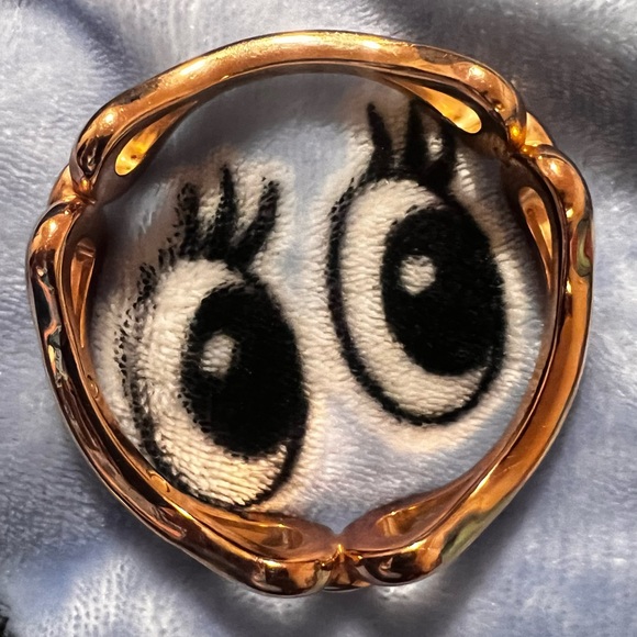 14K Gold Slip On Resin Core Bangle Bracelet - Picture 9 of 12